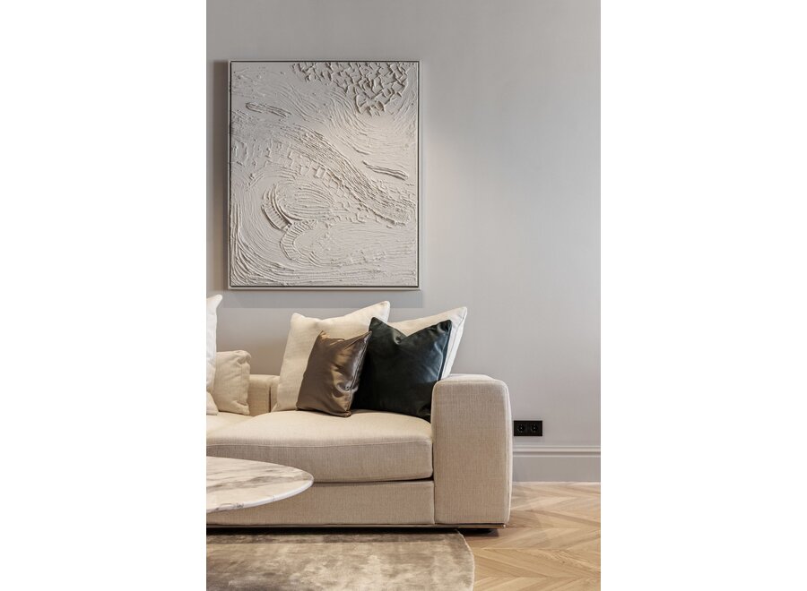 Canapé 'Venise' - Corner - R - Beige/White Weave