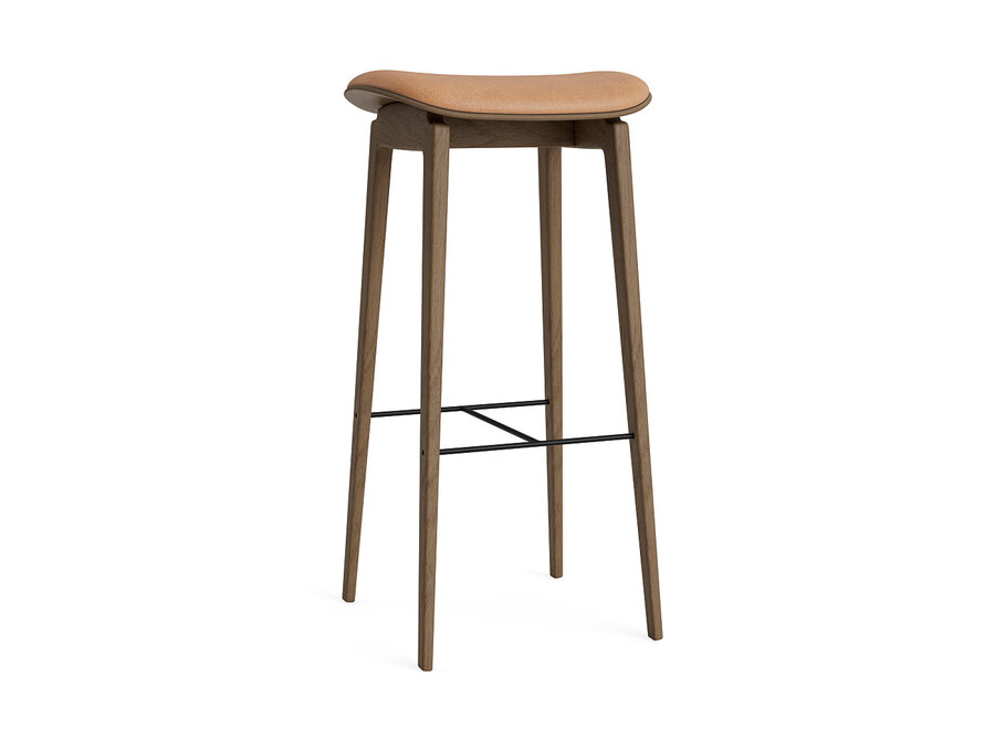 Bar chair NY11 Light smoked oak - Leather