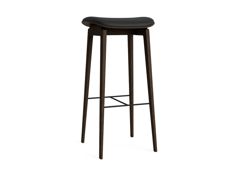 Bar chair NY11 Dark smoked oak - Leather