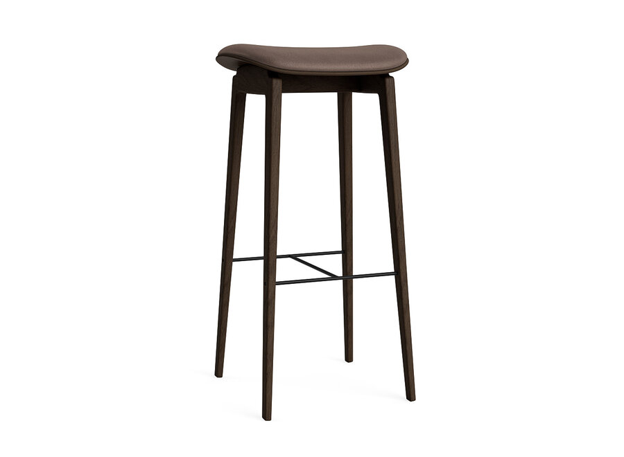 Bar chair NY11 Dark smoked oak - Leather