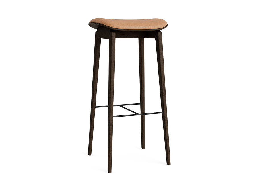 Bar chair NY11 Dark smoked oak - Leather