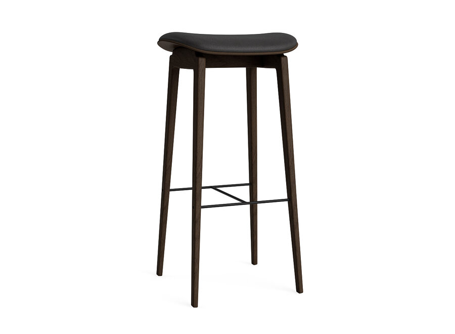 Bar chair NY11 Dark smoked oak - Leather