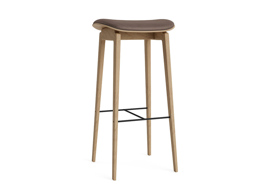 Bar chair NY11 Natural oak - Leather