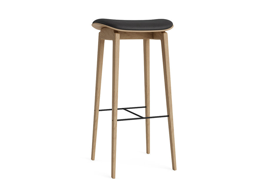 Bar chair NY11 Natural oak - Leather