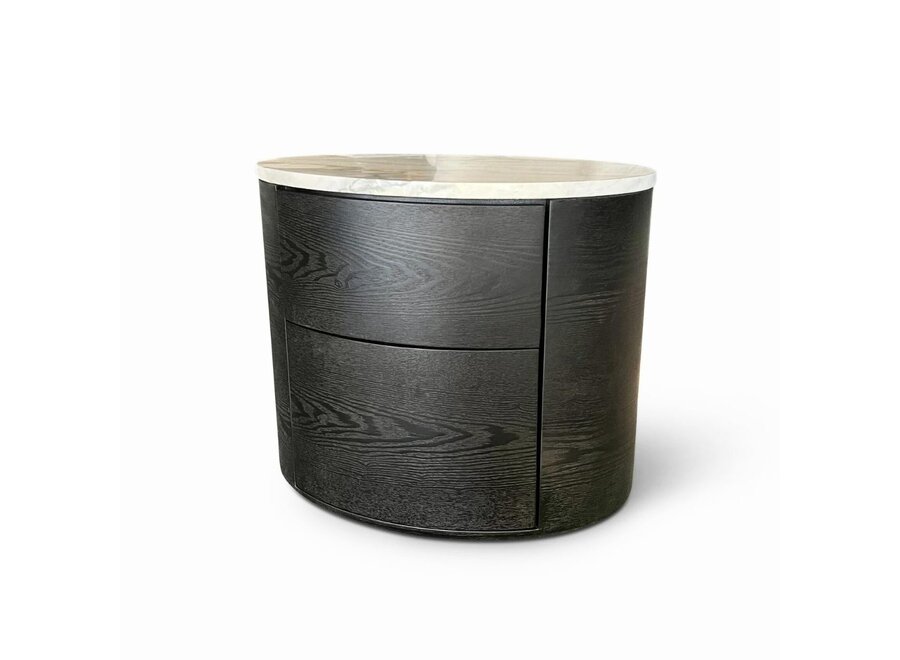 Nachttisch Bologna - Charcoal Oak
