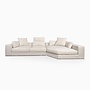 Sofa 'Venice' - Corner - R - Beige/White Weave