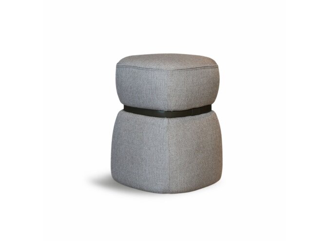 Hocker Vera - Light Taupe Hopsack