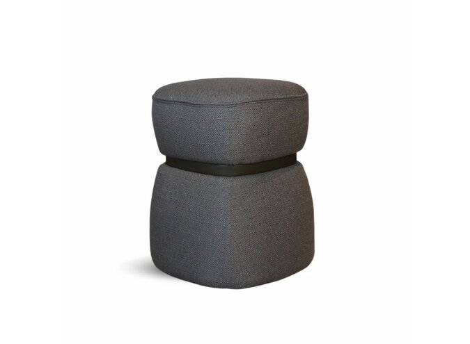 Hocker Vera - Mid Grey Hopsack