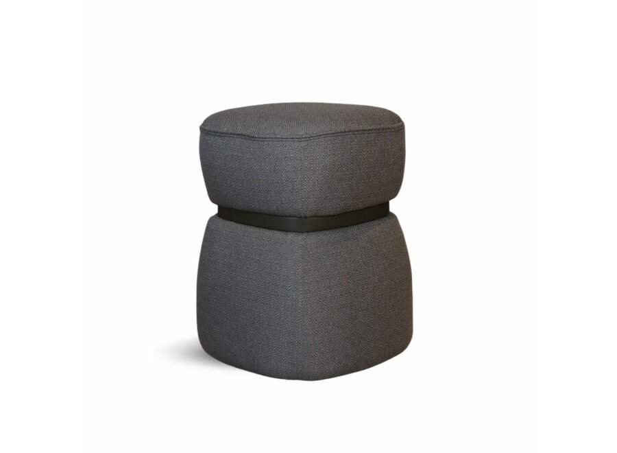 Hocker Vera - Mid Grey Hopsack