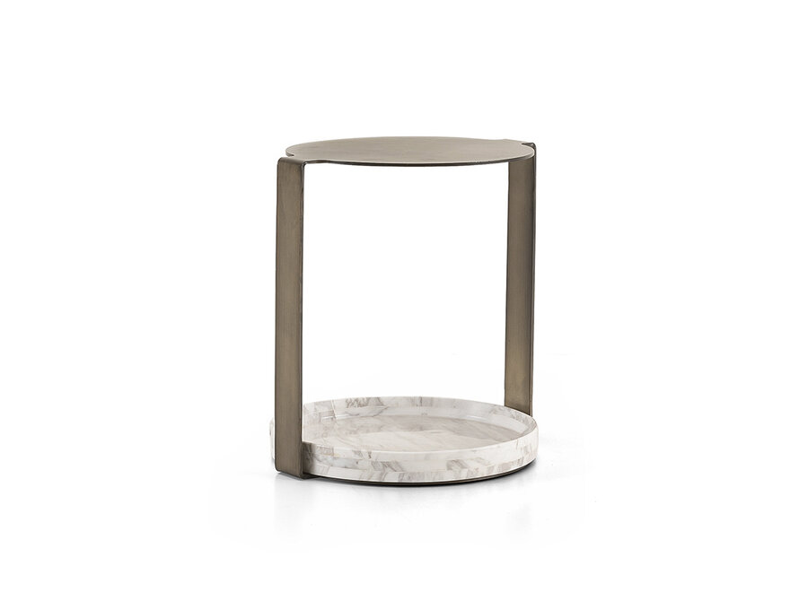 Table d'appoint Nicolo - Marbre Blanc