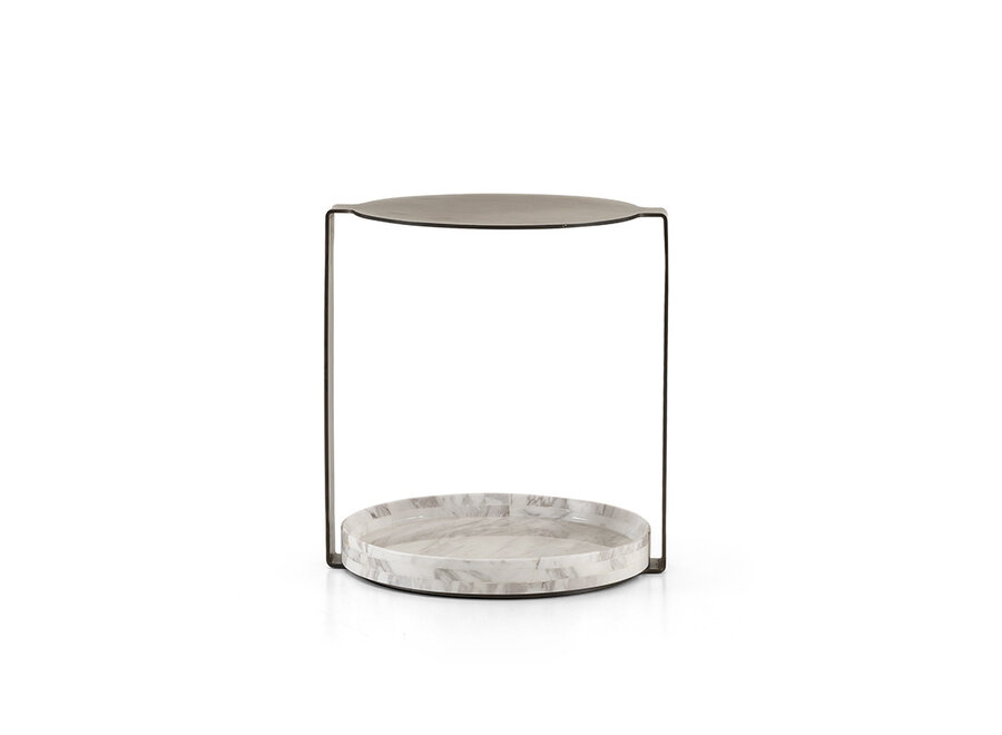 Table d'appoint 'Nicolo' - Marbre blanc