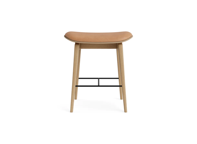 Hocker NY11 Natural oak - Leather