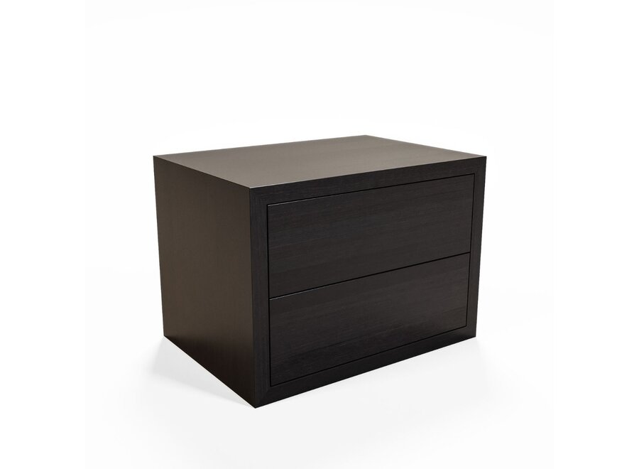 THE GRAND COLLECTION Bedside table 'James' L Smoke Wood Wilhelmina