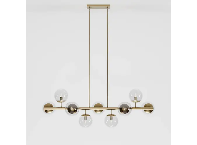 Lustre Churchill - Clear Glass/Brass