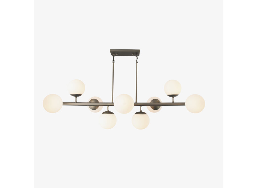 Kronleuchter Churchill - Milk Glass/Bronze