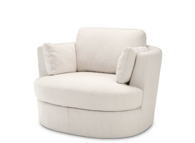 Swivel armchair Clarissa - Avalon white - OL