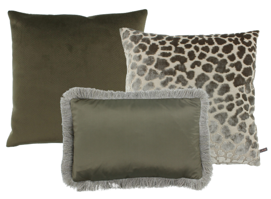 Cushion combination Olive/Sand: Glanice, Simala & Dafne