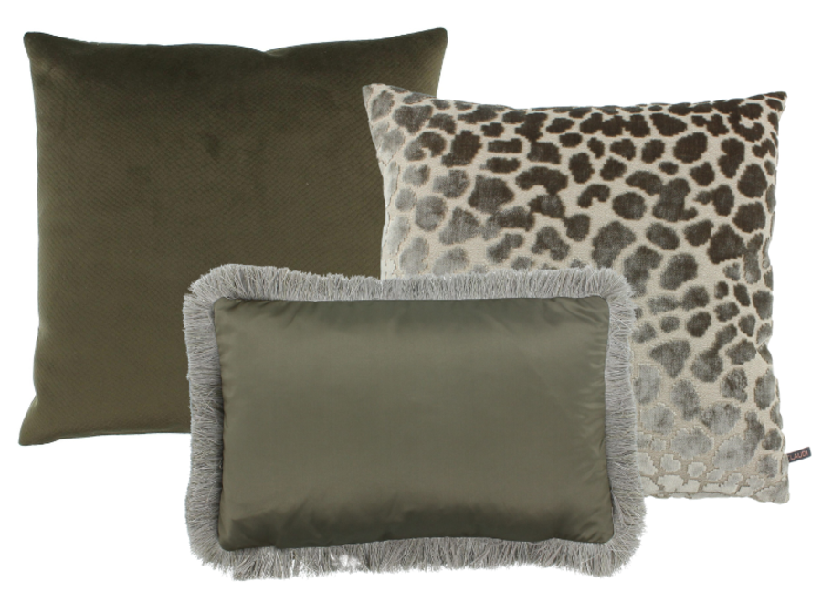 Cushion combination Olive/Sand: Glanice & Simala, Dafne