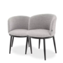 Chaise de salle à manger 'Filmore' lot de 2 - Bouclé grey - OL