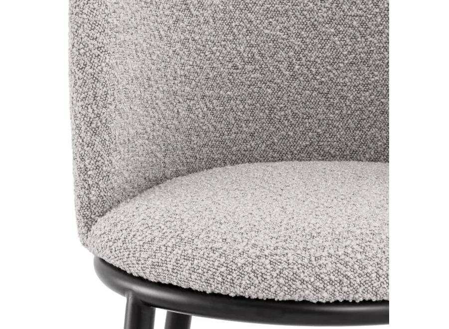 Dining chair 'Filmore' set of 2 - Bouclé grey - OL