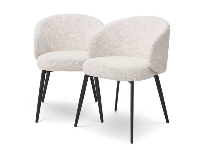 Esszimmerstuhl Lloyd mit armlene  2er Set - Bouclé cream - OL