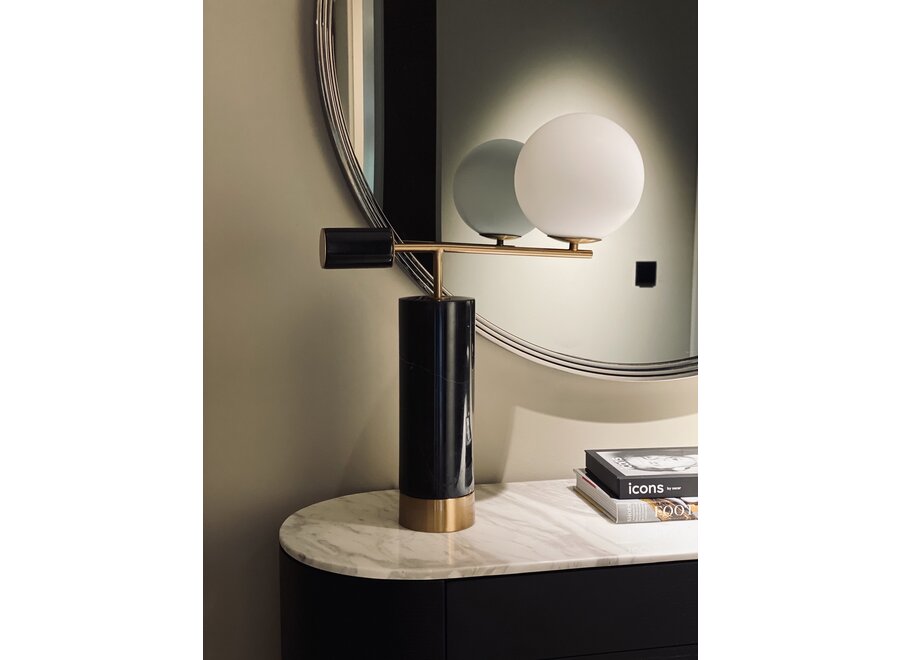 Lampe de table 'Giorgia' - Black Marble