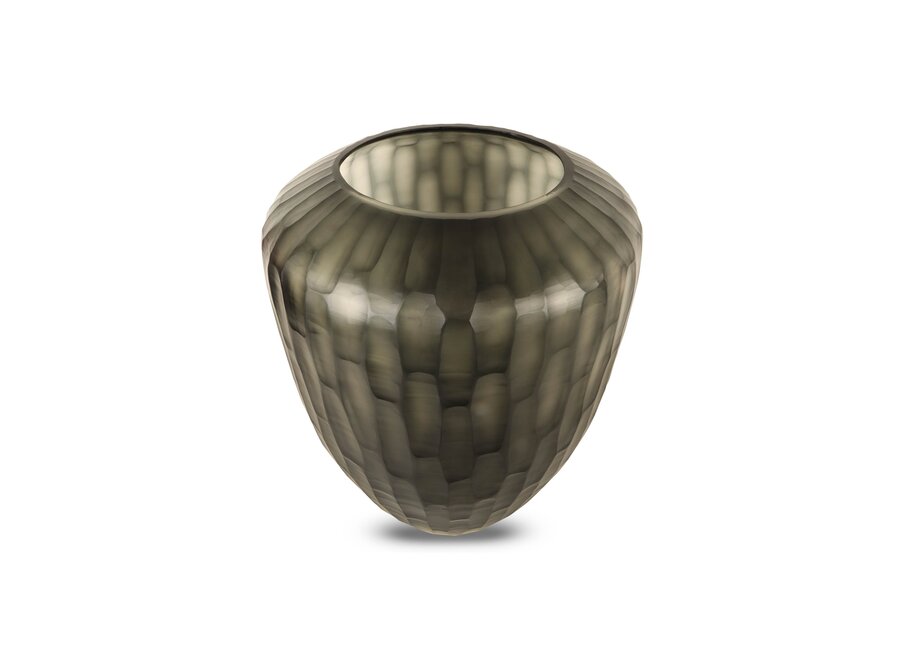 Vase 'Jade' M - Dark Smoke