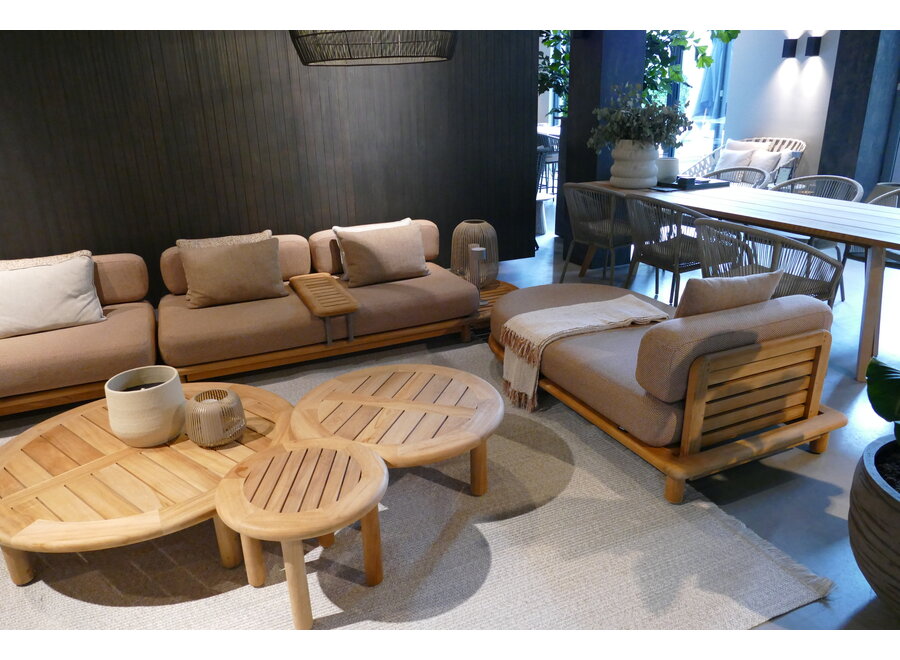 Lounge table 'Bassano' Ø80x33cm - Teak