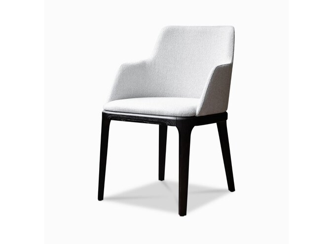 Chaise de salle à manger Febe - White Italian Fabric