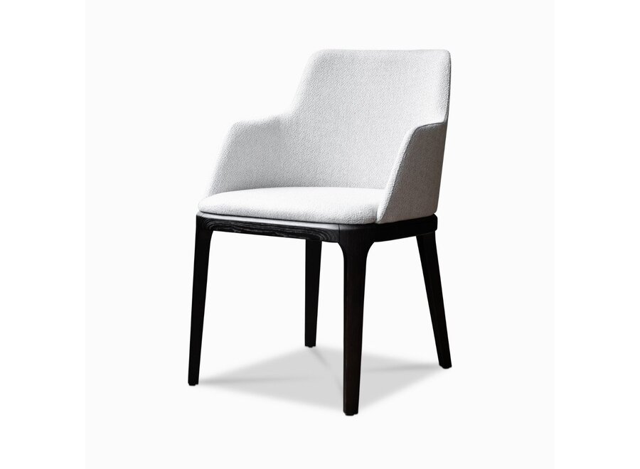 Dining chair Febe - White Italian Fabric