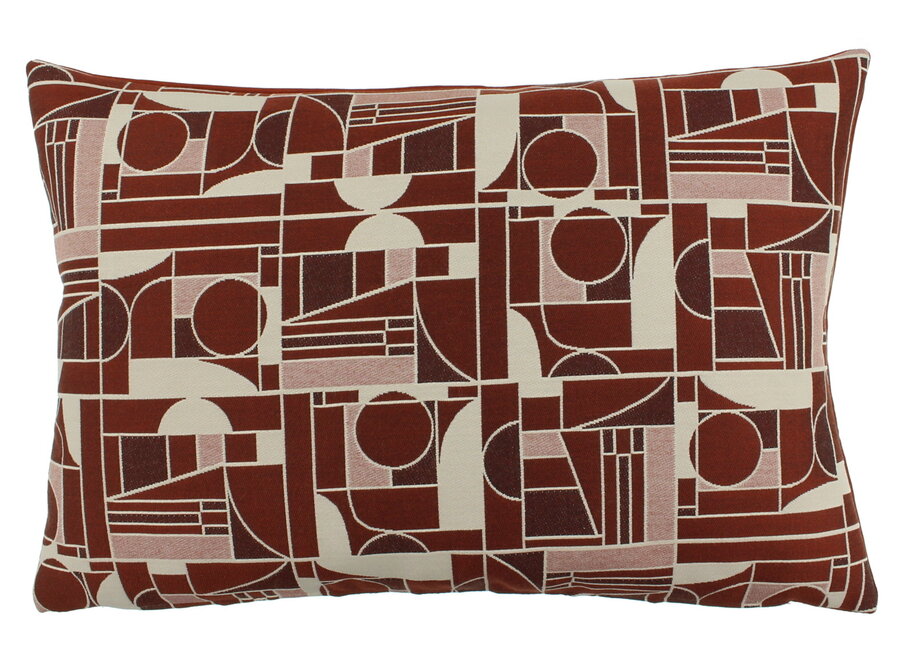 Decorative cushion Emily Terra/White