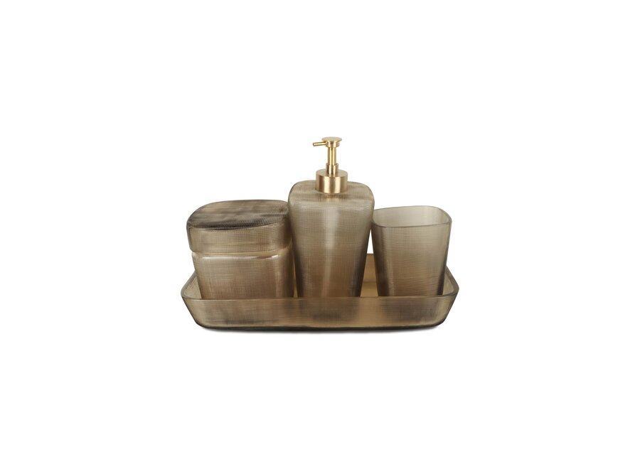 Accessoires de salle de bain 'Aigue-marine' - lot de 4