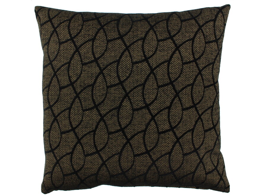 Coussin décoratif Graffy Black/Bronze