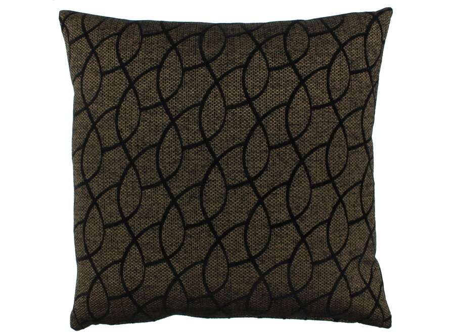 Decorative cushion Graffy Black/Bronze