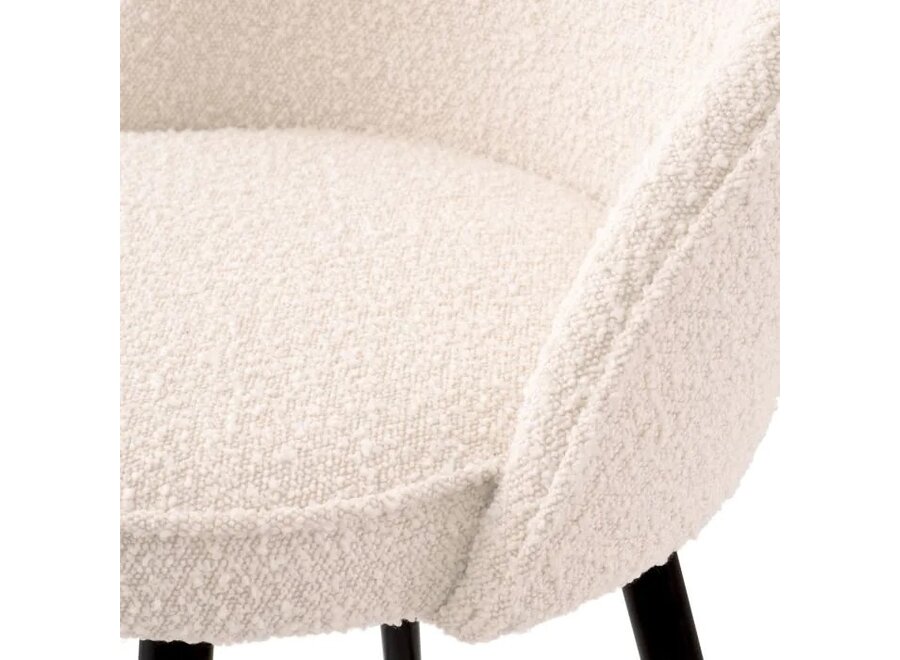 Counter chair 'Cooper' set of 2 - Bouclé cream