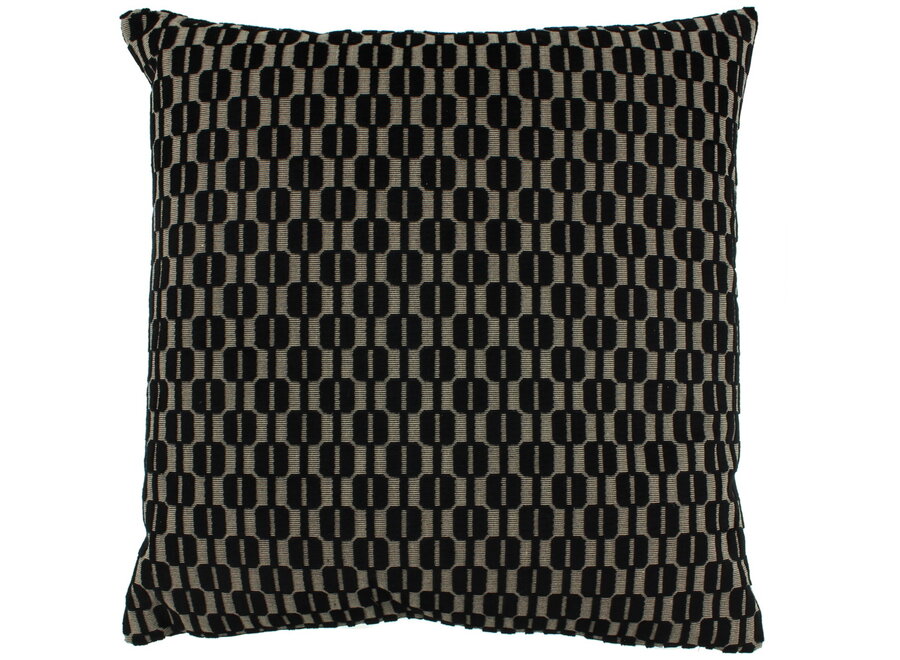 Decorative cushion Isabella Black/Sand