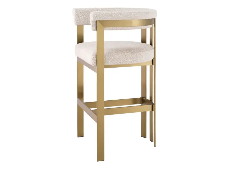 Chaise de bar 'Clubhouse' - Bouclé Cream