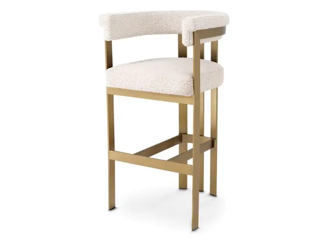 Chaise de bar Clubhouse - Bouclé Cream