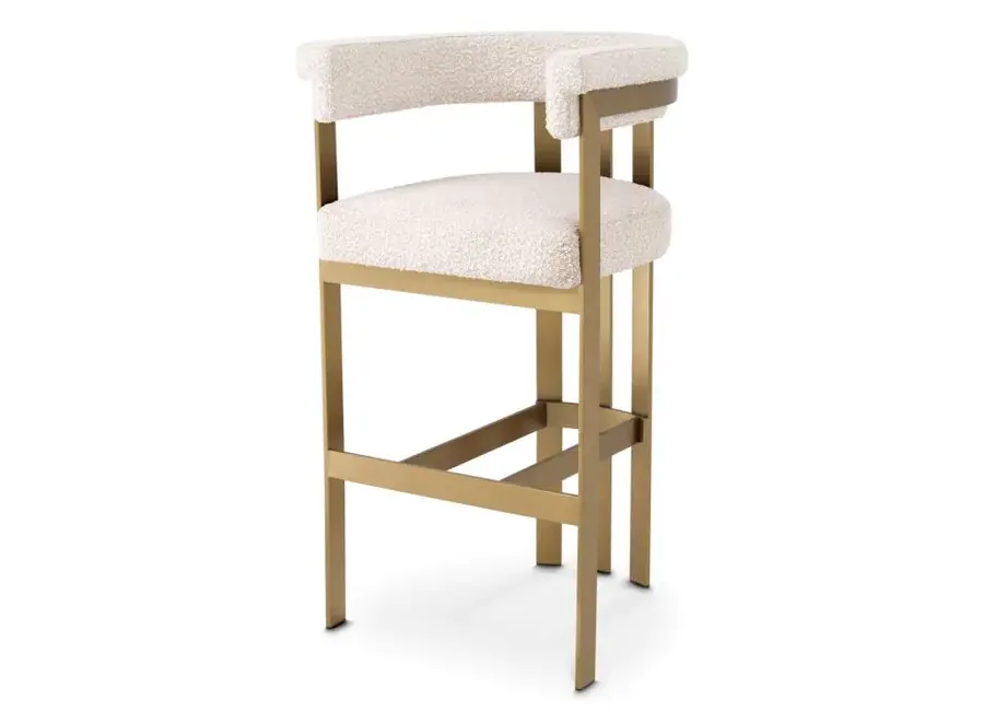 Bar chair 'Clubhouse' - Bouclé Cream