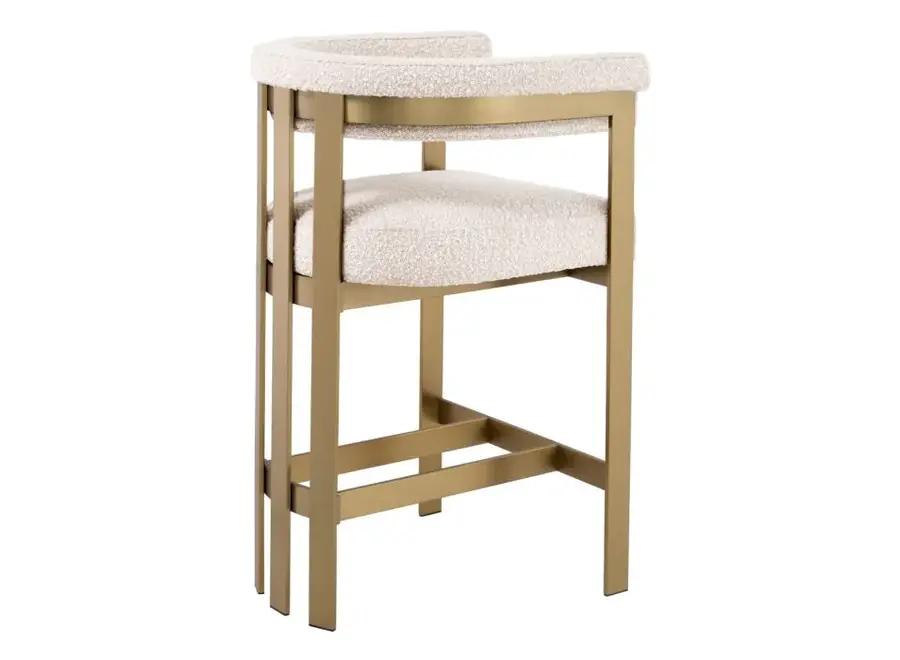 Counter chair 'Clubhouse' - Bouclé cream