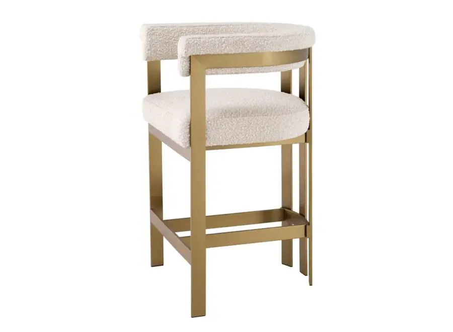 Counter chair 'Clubhouse' - Bouclé cream