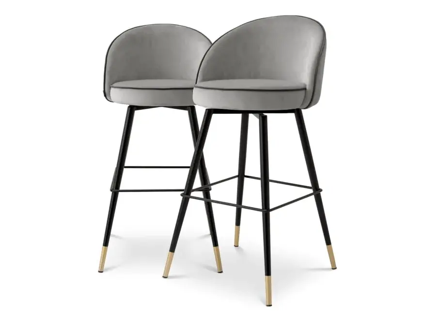 Bar chair 'Cooper' set of 2 - Grey