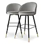 Barstoel 'Cooper' set van 2 - Grey