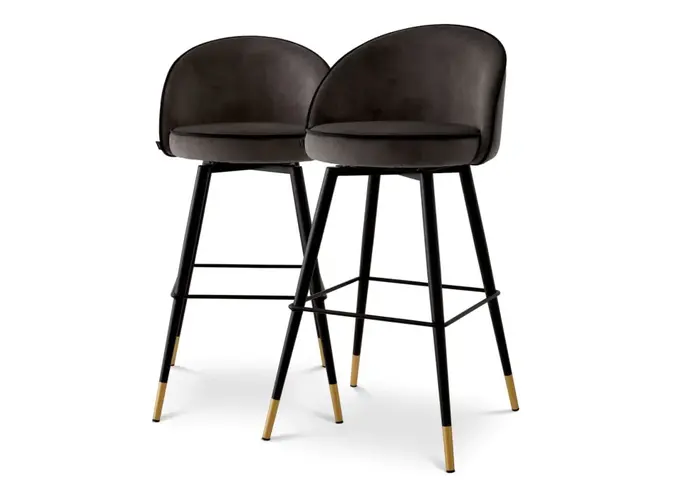 Bar chair Cooper set of 2 - Dark grey