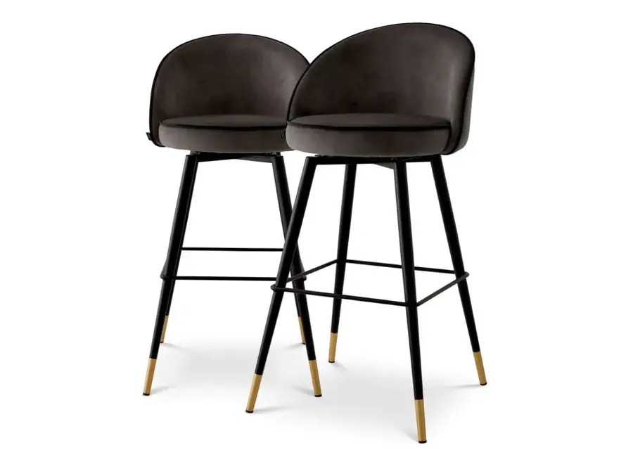 Bar chair Cooper set of 2 - Dark grey