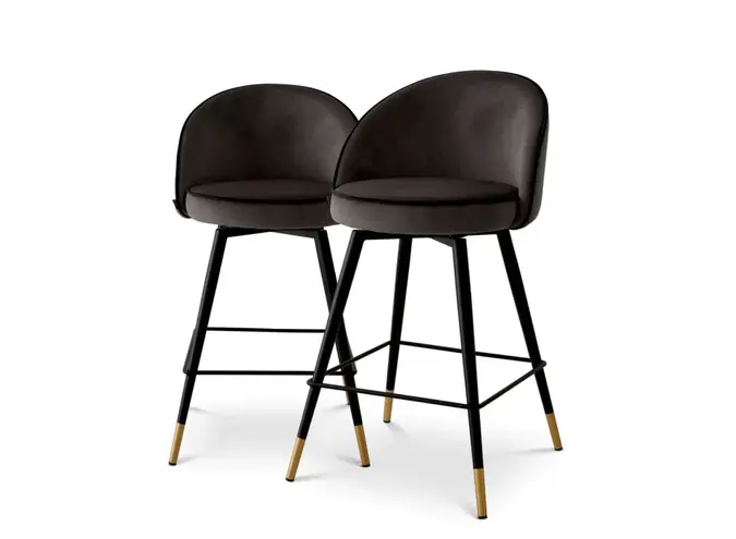Thekenstuhl Cooper 2er-Set - Dark grey