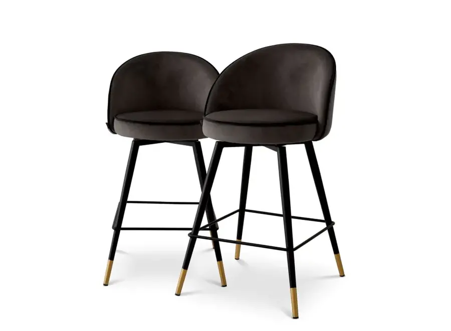 Counter Chair Cooper set of 2 -Dark grey