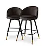 Chaise de comptoir 'Cooper' lot de 2 - Dark grey