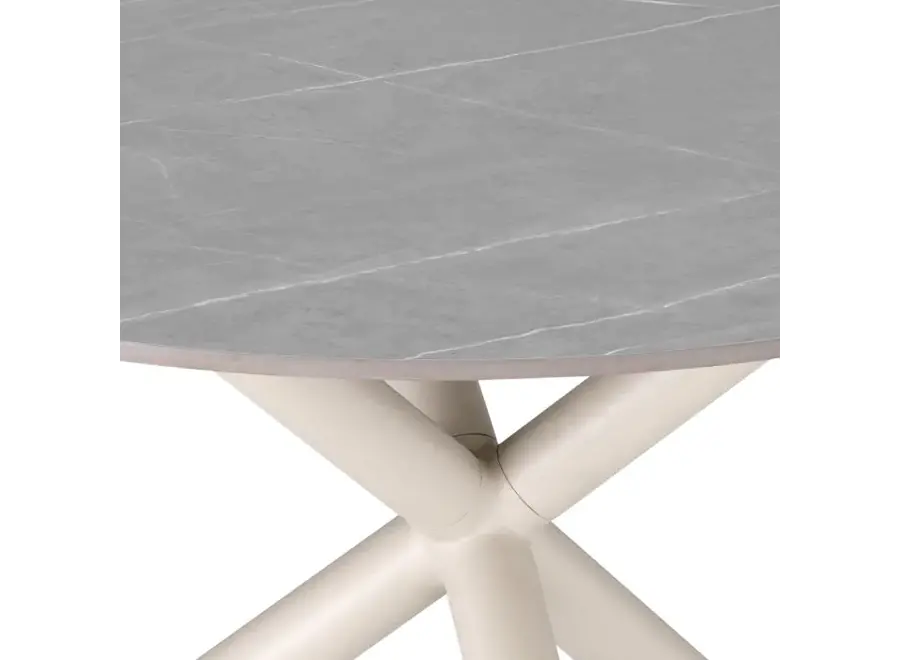 Outdoor Dining Table 'Nassau' - Round - Grey