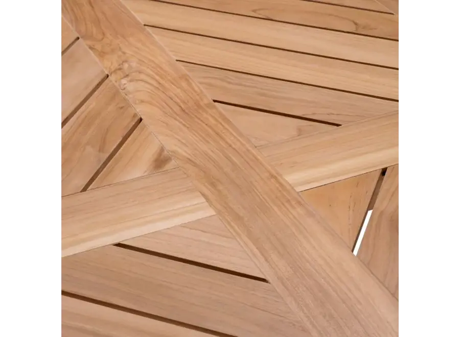 Outdoor Eettafel  'Bell Rive' - Natural Teak